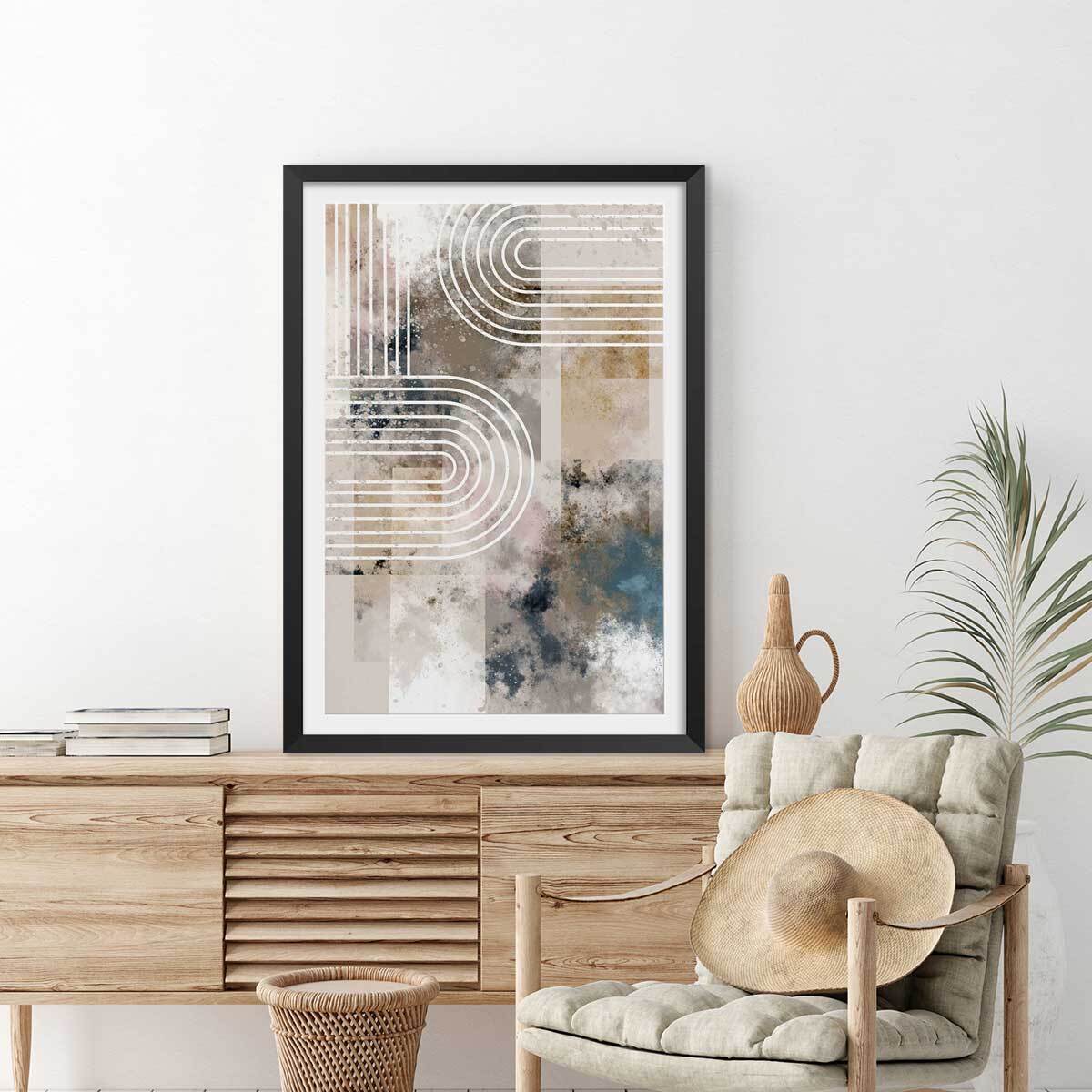 Affiche Arc Alto Affiche + cadre en bois - Noir