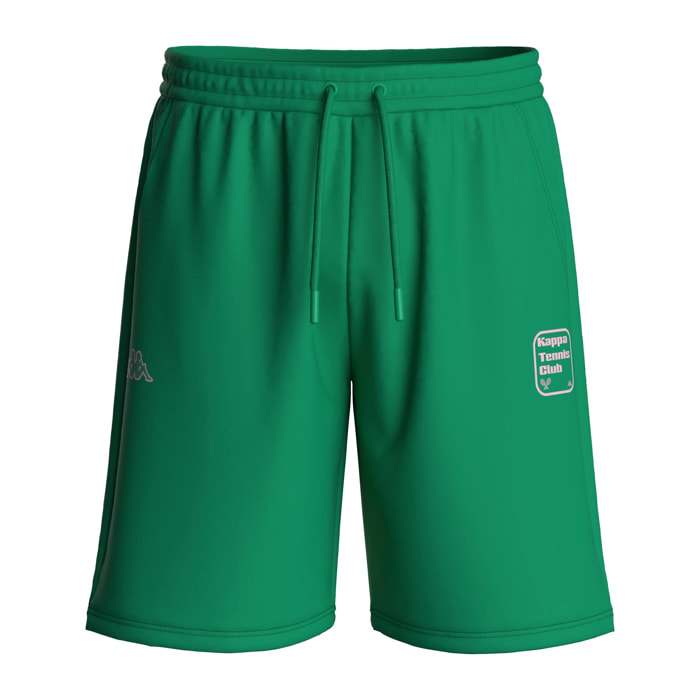 Pantaloni Corti Kappa Uomo Logo Isotop Verde