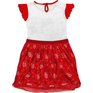 Vestido Single Jersey Fantasia Hello Kitty