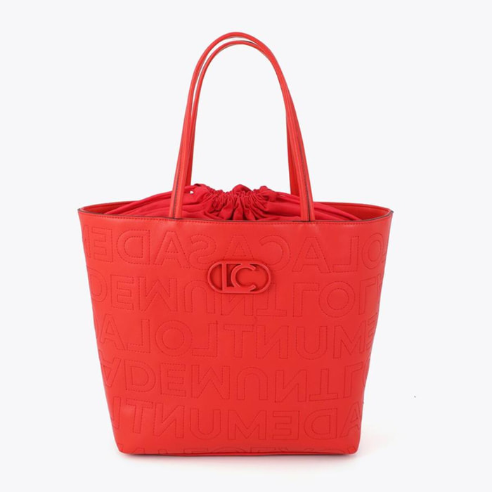 Shopper destrutturata con cuciture monogramma