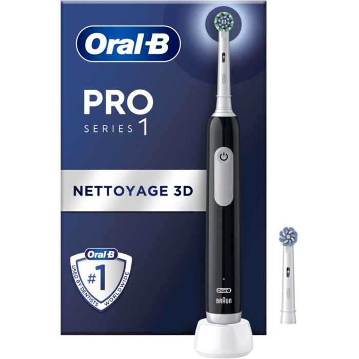 Brosse à dents électrique ORAL-B Oral-B Pro 1 Noire Cross Action + 1 bros