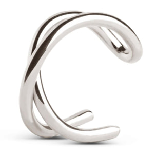 Orecchino Singolo Ear Cuff Cross in Argento