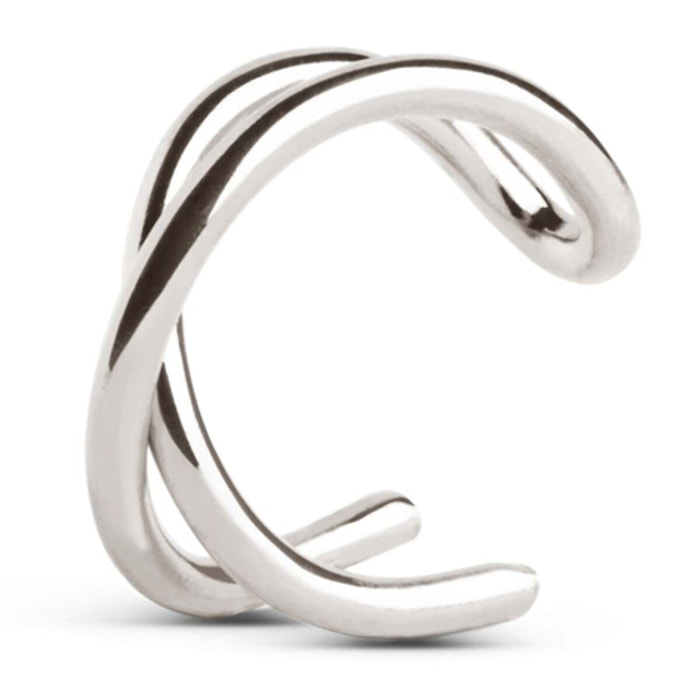Orecchino Singolo Ear Cuff Cross in Argento