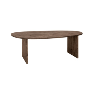 Table de salle à manger en bois massif ton noyer de différentes tailles