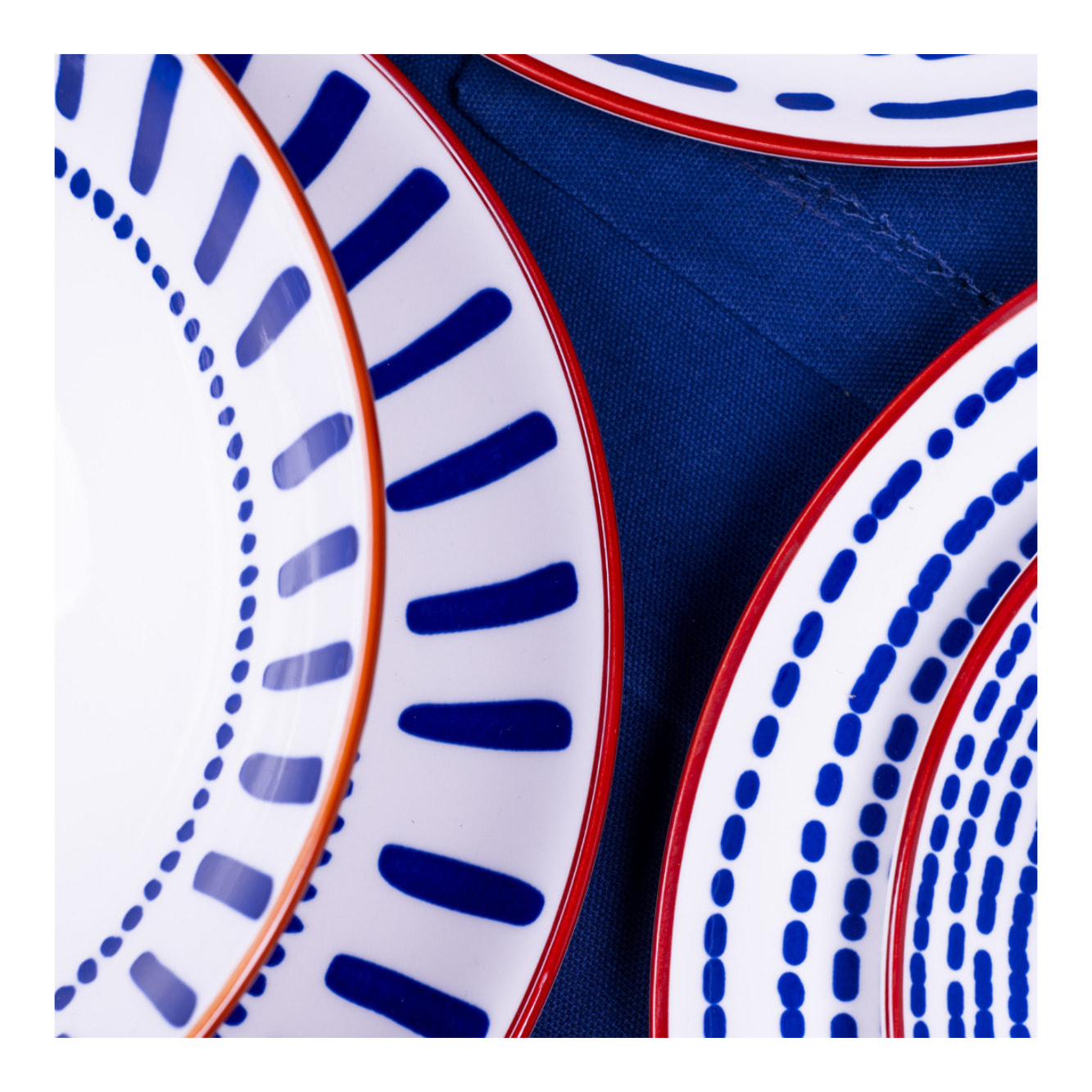 Lot de 6 assiettes à dessert, SANTORIN