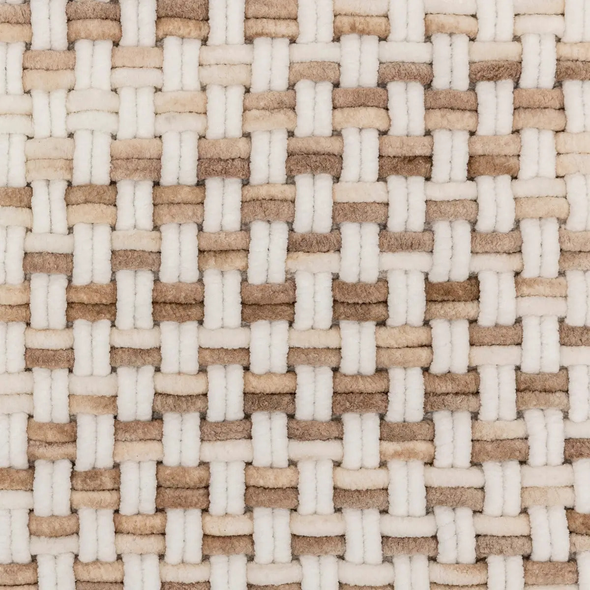 Tapis de bain tressé taupe 50x75cm