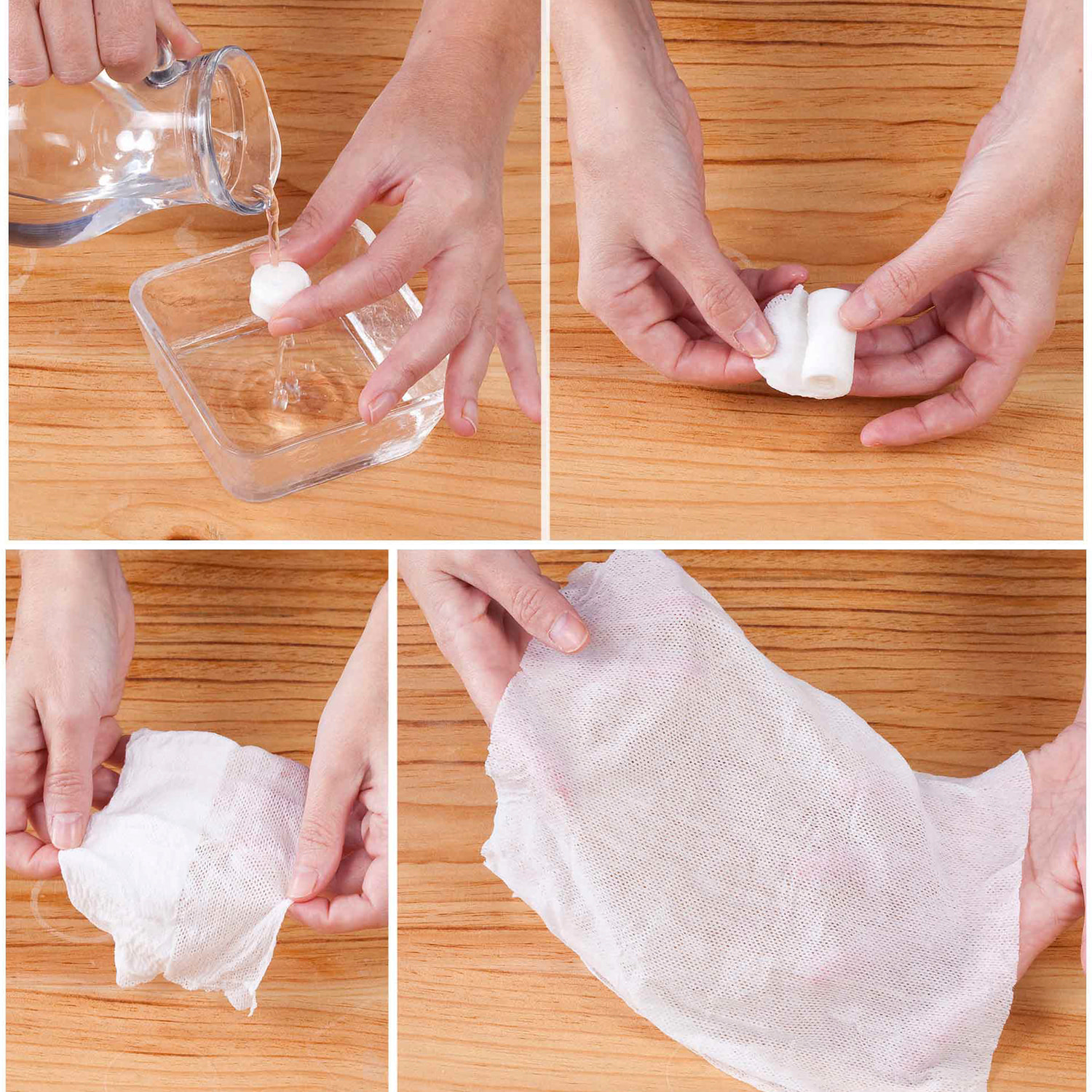 Compac, set di 10 salviette in cellulosa che si espandono a contatto con l'acqua fino a 23x23cm.