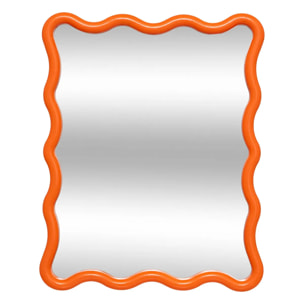 Miroir vague "Judy" orange 38x30cm