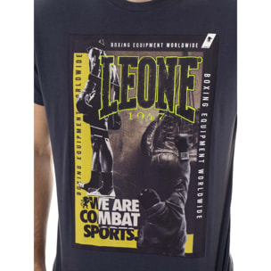 T-shirt uomo a manica corta in cotone, stampa Leone 1947 Graphics