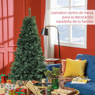 Árbol de Navidad 180 cm Árbol de Navidad Artificial con 760 Ramas de Alambre de Memoria y Base Plegable Árbol de Navideño para Salón Verde