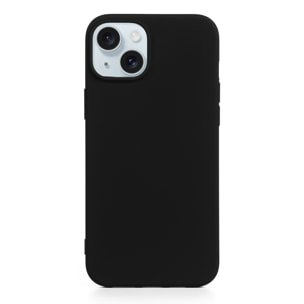 DAM Custodia in silicone  Essential per iPhone 15. Interno morbido e vellutato. 7,44x1,06x15,04 cm. Colore nero