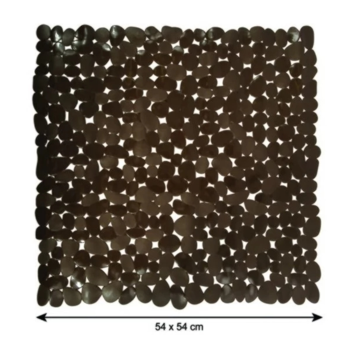 Tapis Fond de douche PVC GALETS 53x53cm Chocolat MSV