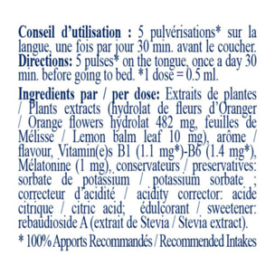 NUTRI EXPERT - Mélatonin Spray 1mg - Favorise l'endormissement - améliore le Sommeil - Evite les insomnies dues au décalage horaire - Spray Lingual Action Rapide - Sans accoutumance - Lot de 2 produits