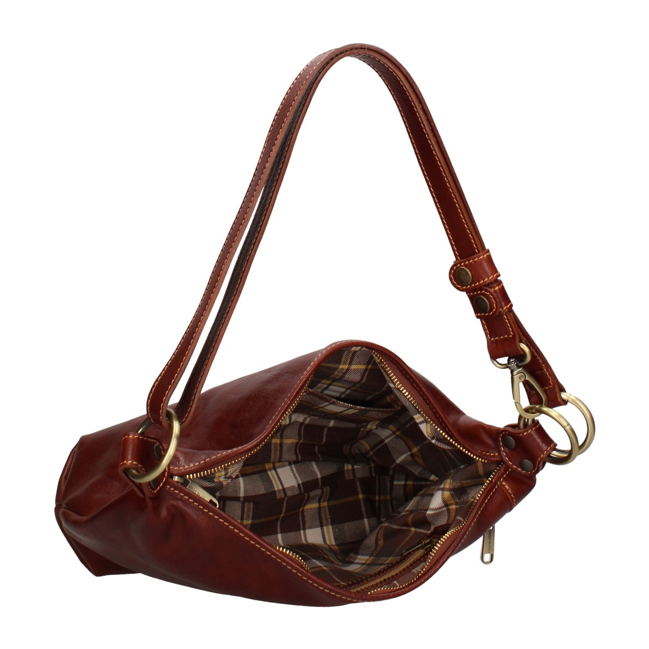 Borsa a spalla da donna - Modello False - 100% pelle - 38.0 x 23.0 x 10.0 cm