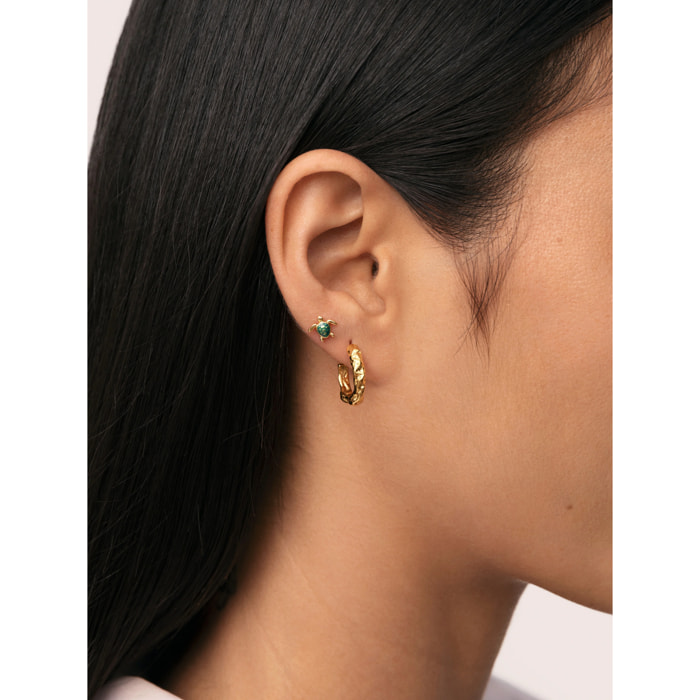 Pendiente Suelto Tortuga Baño Oro