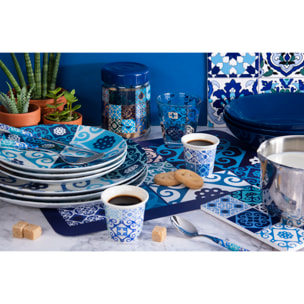 Set 6 tovagliette rettangolari Excelsa – Maiolica Blue, Polipropilene Blu