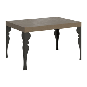 Mesa extensible 90x140/244 cm Paxon gris paloma patas antracita