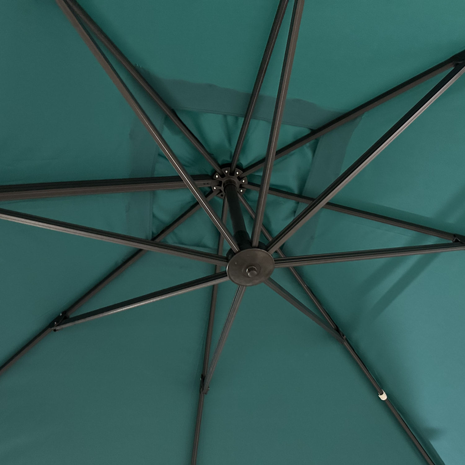 Parasol déporté MOLOKAI carré avec housse - Bleu