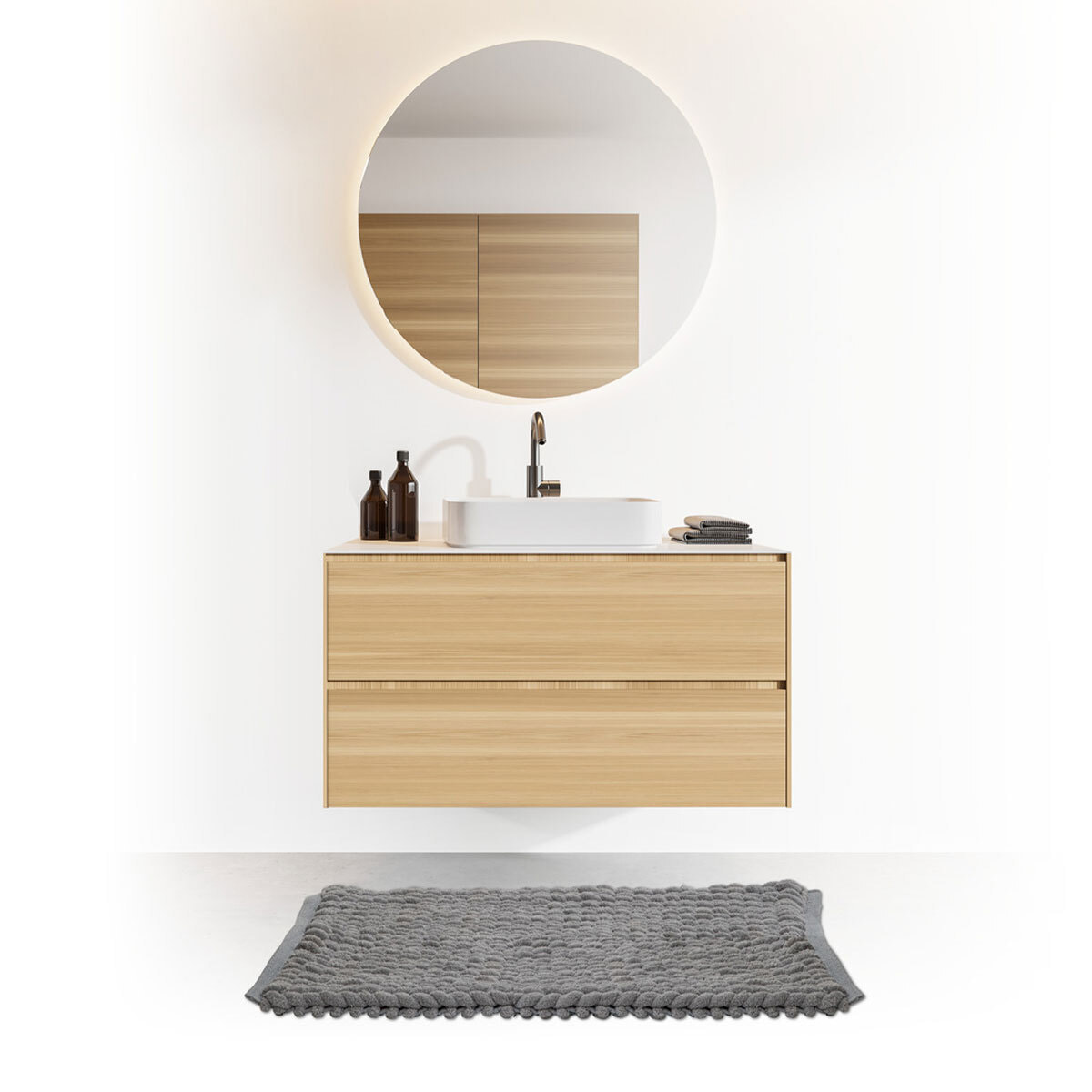 Tapis 50x75cm gris clair