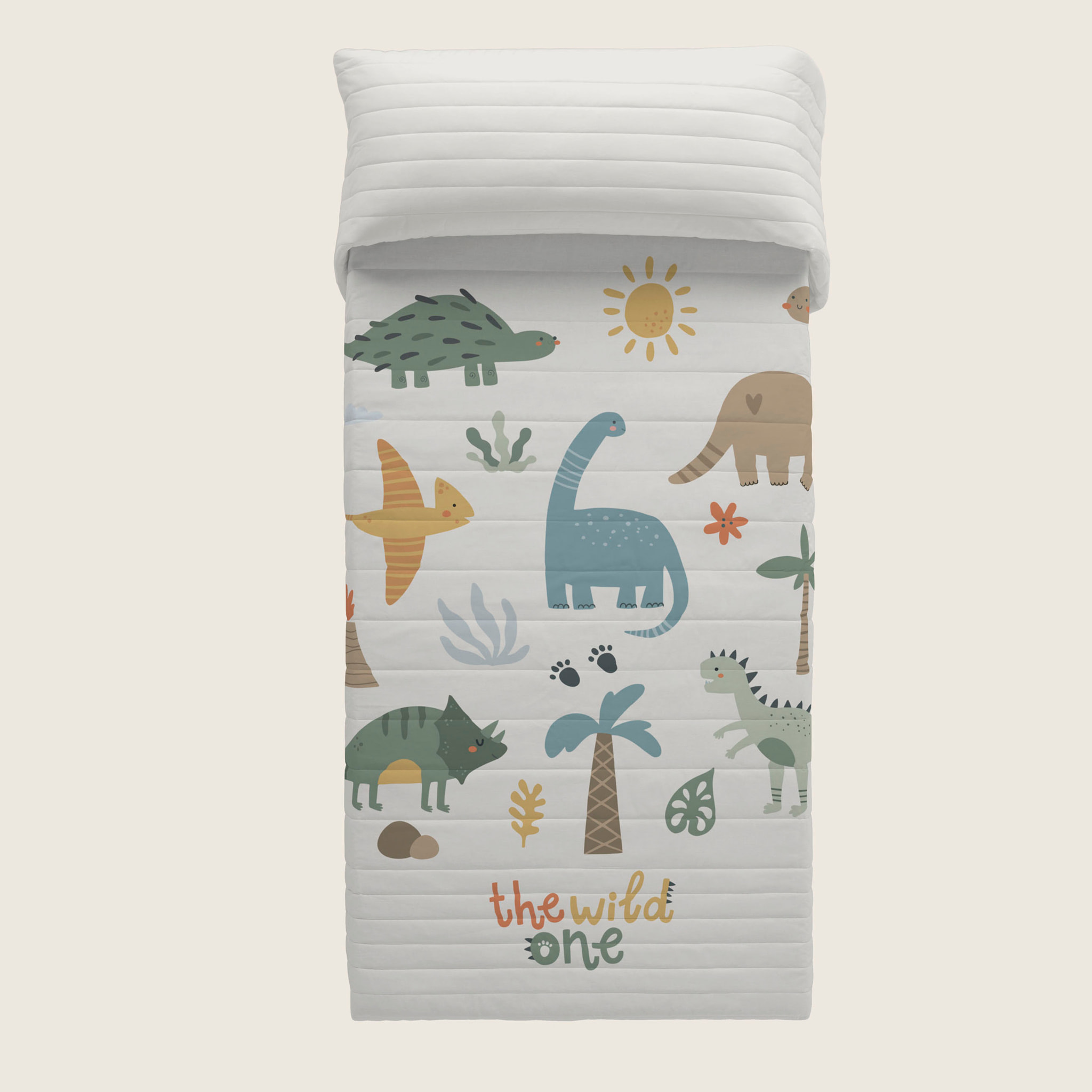 Cool Kids - Colcha Bouti Estampada - Reversible - 100% Algodón - 70 gr/m² - Dinoland