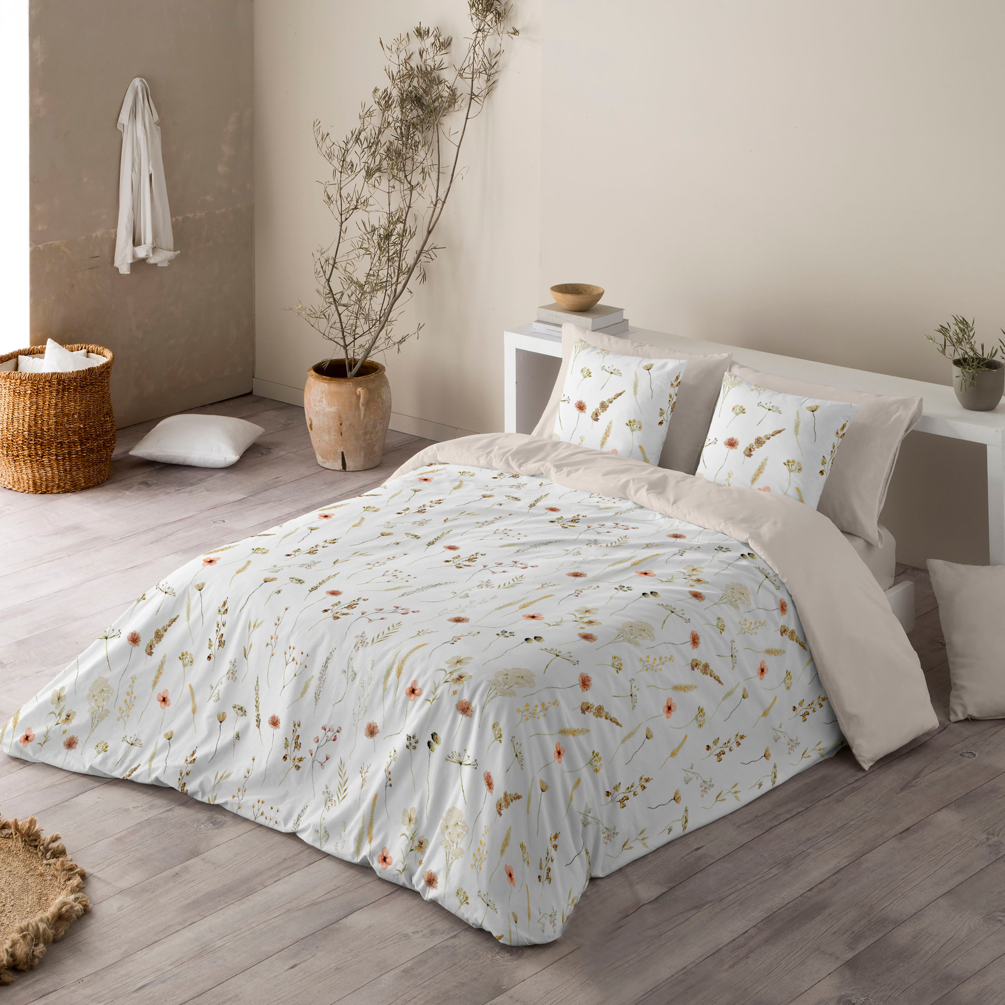 Funda Nórdica Estampada 2/3 piezas - 100% Microfibra Poliéster - Flower Net