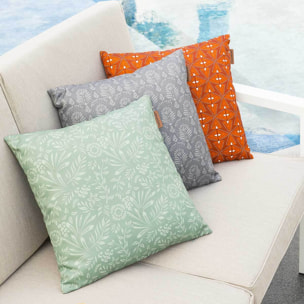 Coussin déco d extérieur "Adiya" ambre 40x40cm en polyester