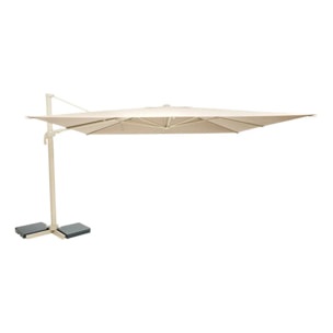 Parasol déporté rectangulaire inclinable Melhia 4x3m argile