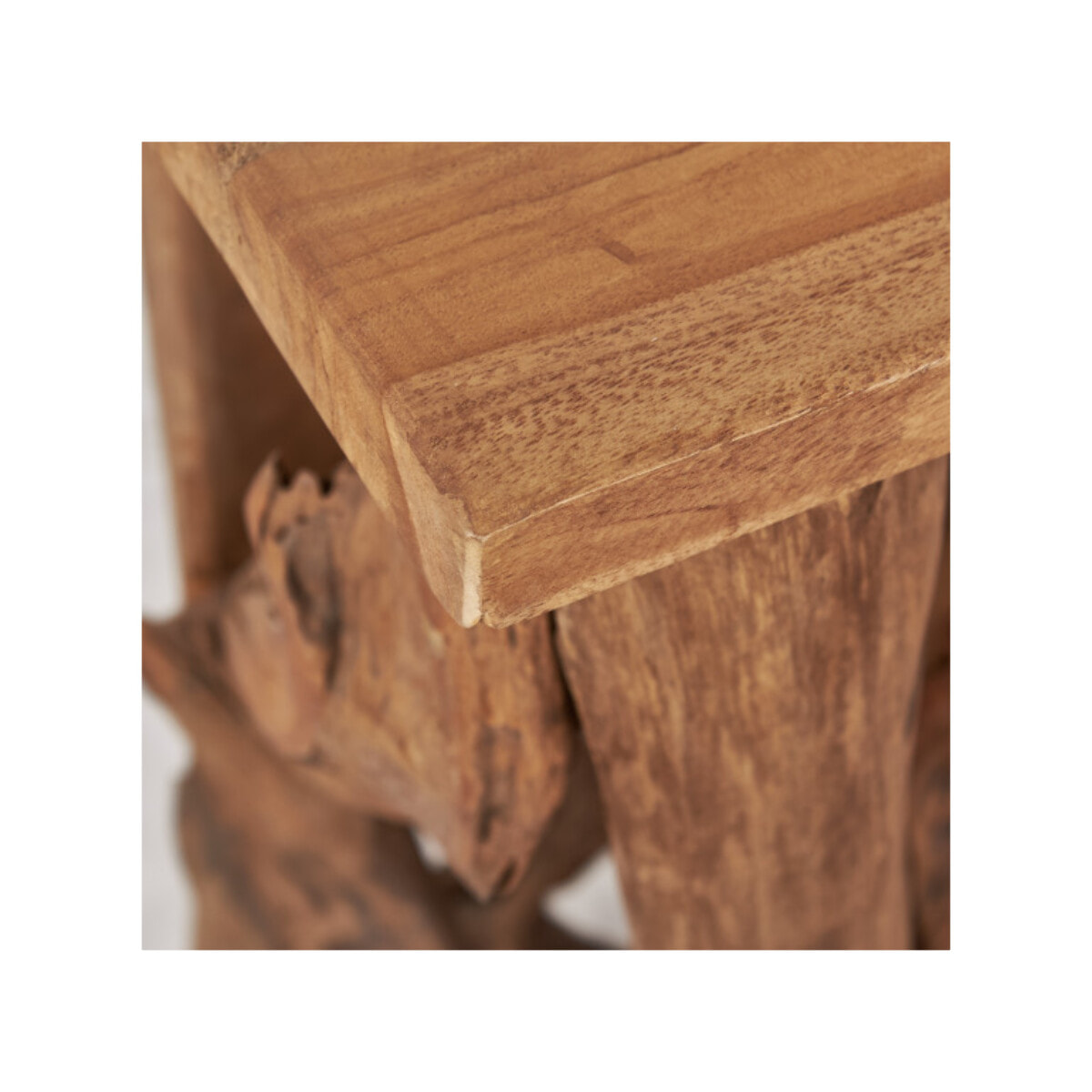 Console rectangulaire L. 98 cm en bois de teck avec plateau – BERLIOZ
