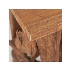 Console rectangulaire L. 98 cm en bois de teck avec plateau – BERLIOZ