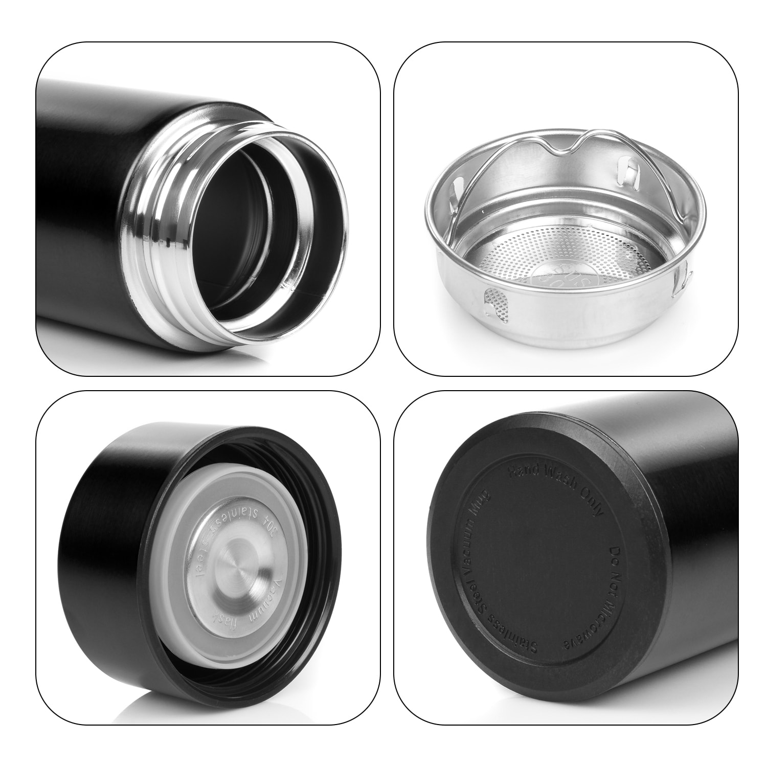 Thermo sportivo da 500ml con indicatore di temperatura intelligente. Bottiglia d'acqua isolata sottovuoto, fino a 12 ore di mantenimento del calore.