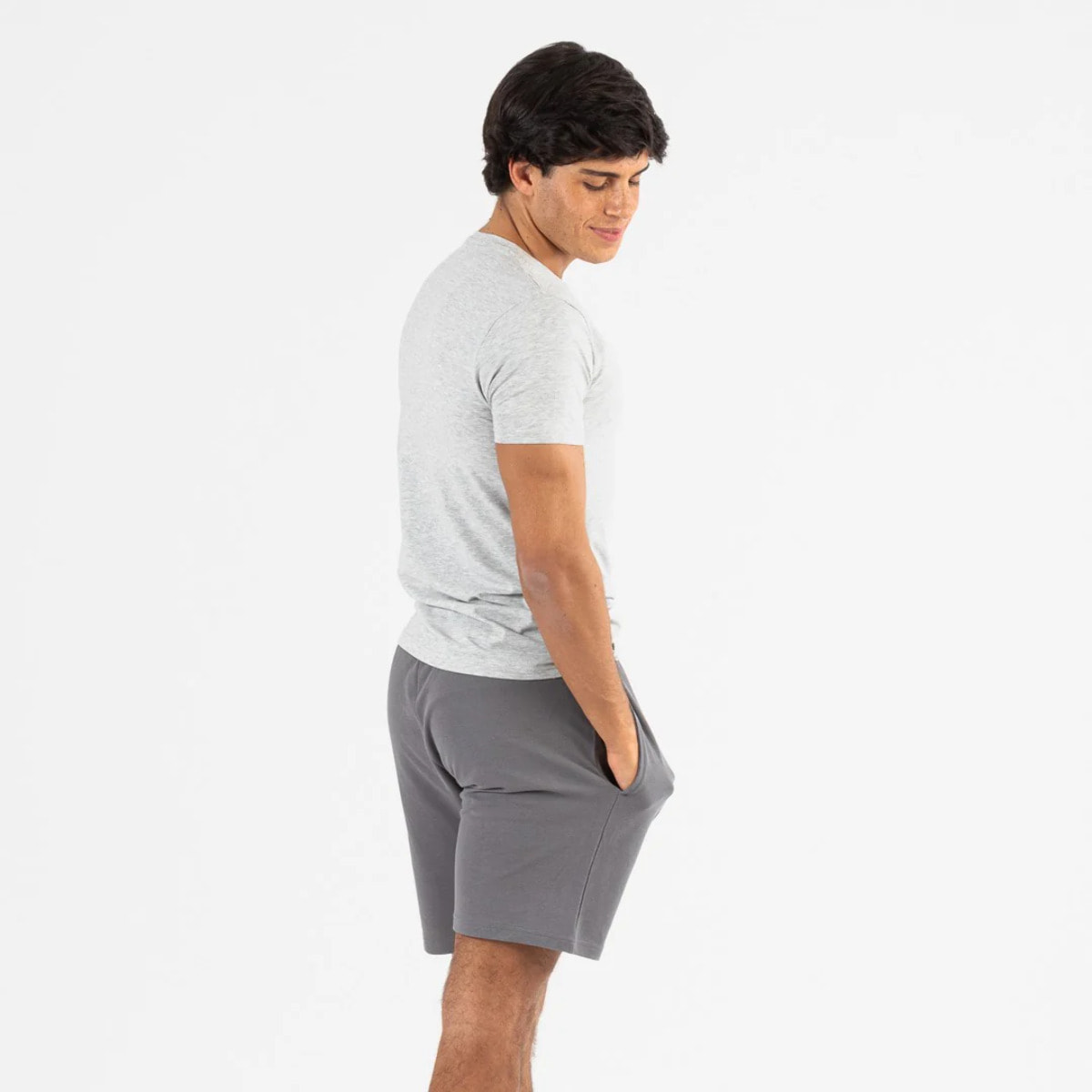 Conjunto deportivo corto hombre gris - marengo