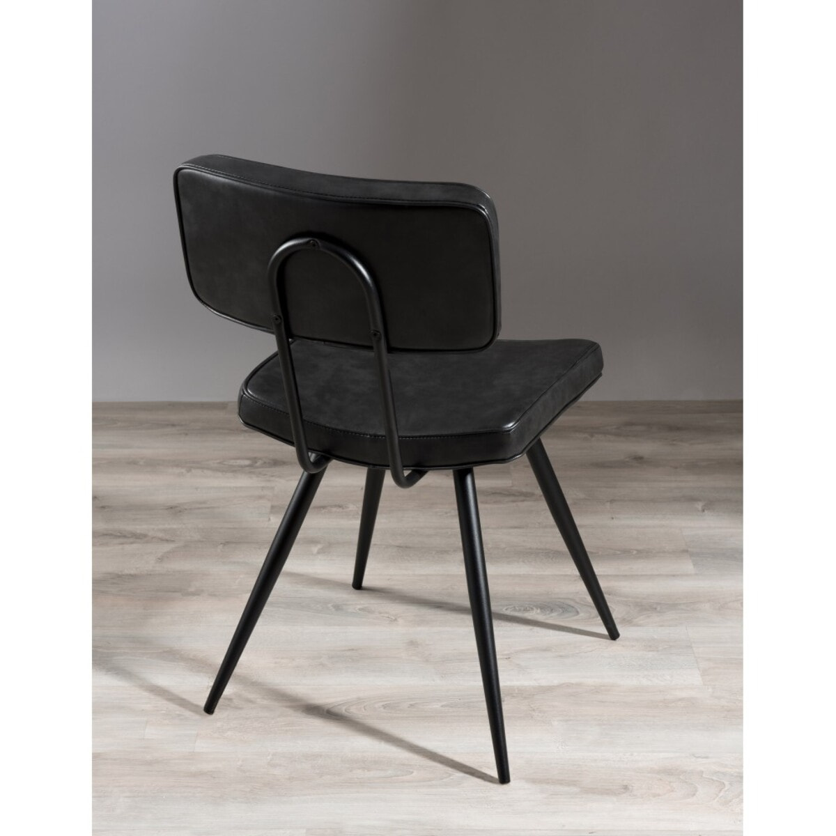 AUGUSTIN - Lot de 2 chaises JAMES noires