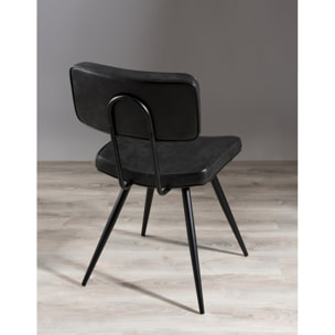 AUGUSTIN - Lot de 2 chaises JAMES noires