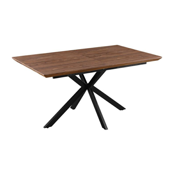 Tavolo da pranzo estendibile 150-190 cm con top effetto noce - Gabry