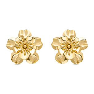 Pendientes Lux by Lux acabadoss en oro amarillo 18K