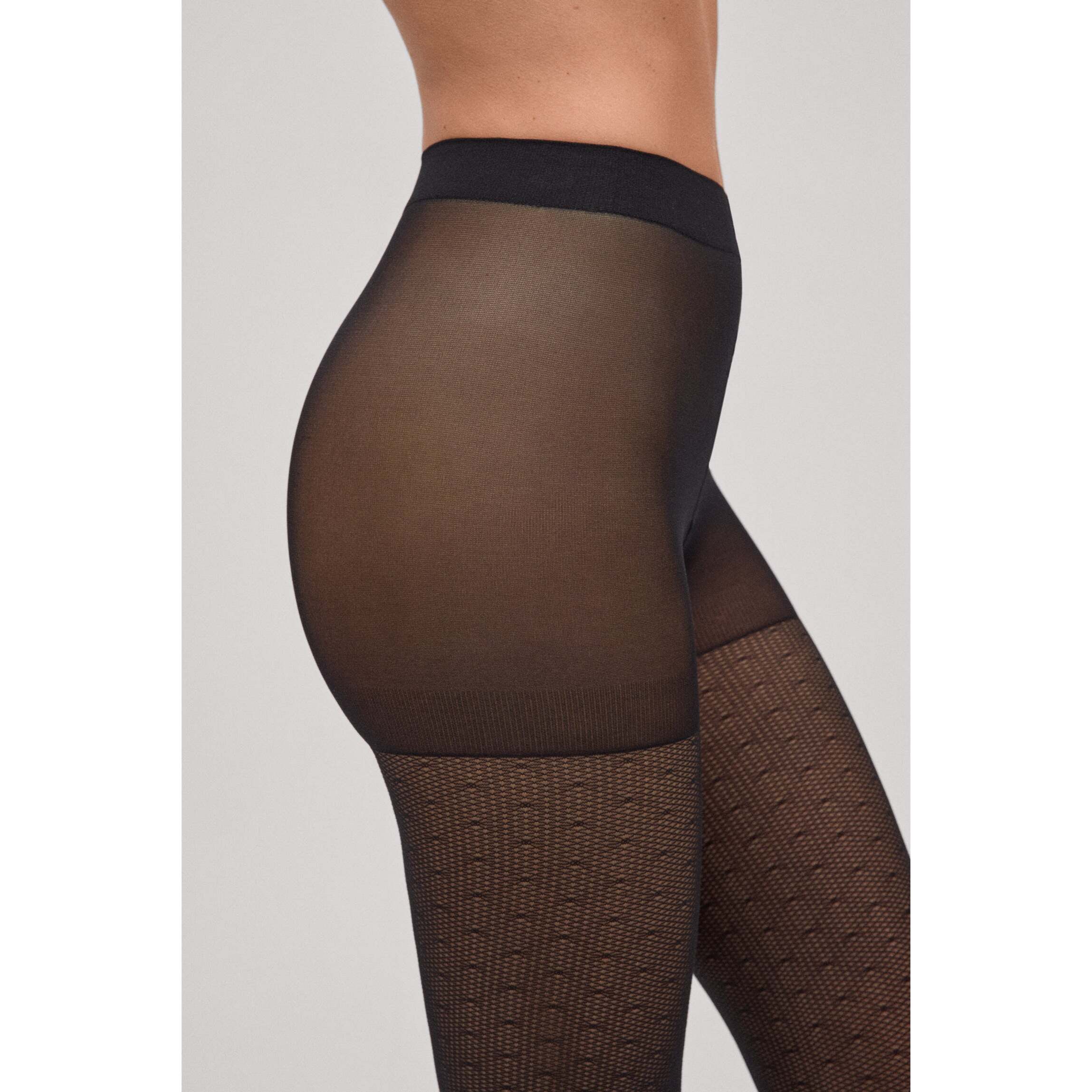 Collant in microrete a pois 20 denari