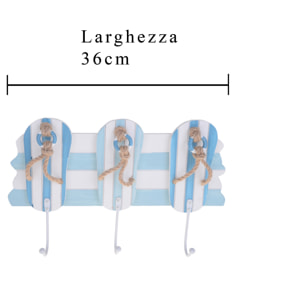 Ciabattine Appendere 36 Cm - Pezzi 2 - 36X22X4cm - Colore: Blu - Bianchi Dino - Marina, Decori Tema Marino