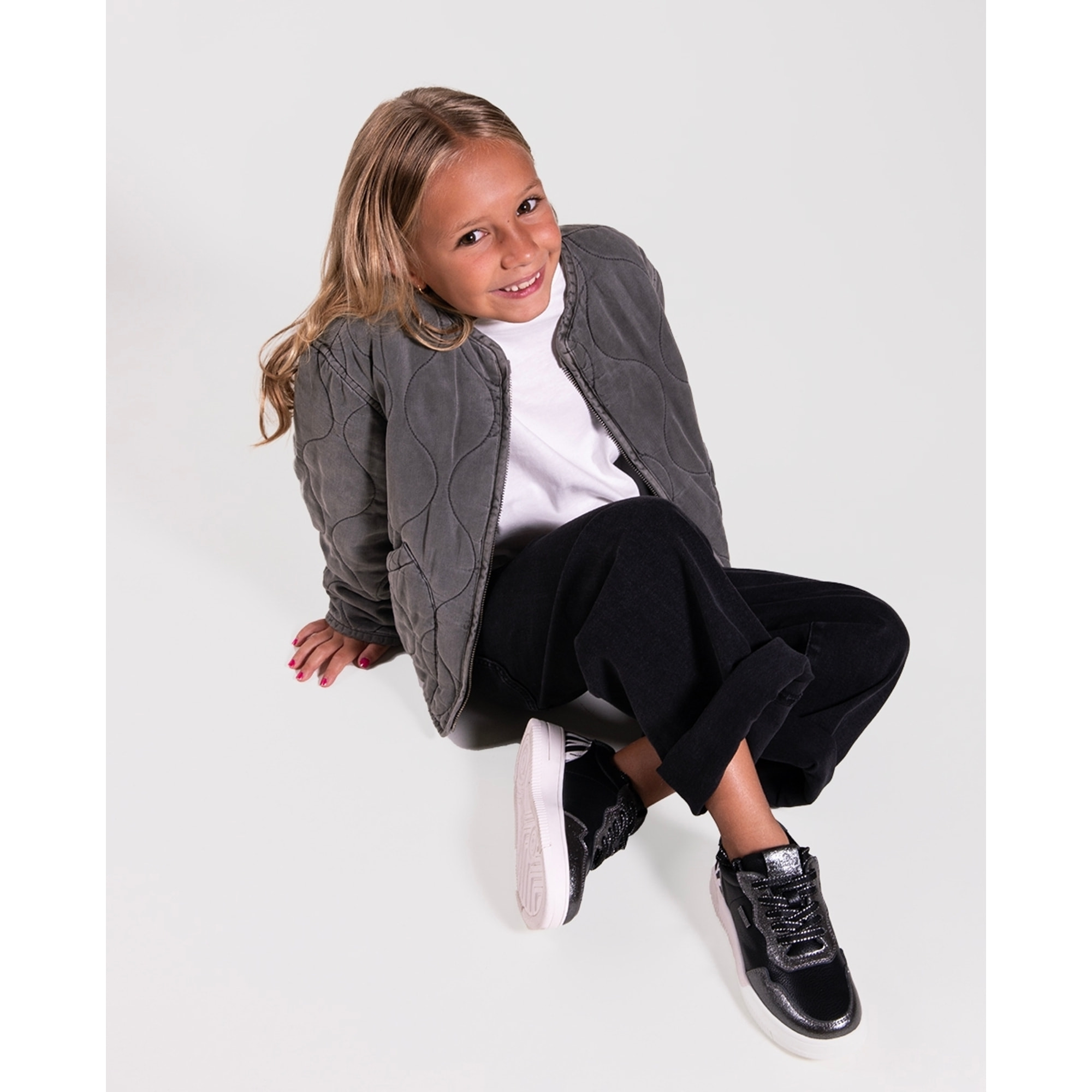 Deportivos de Piel - Negro - Tacón: Bajo