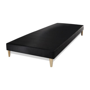 Ensemble Matelas Sommier 90x190 cm - Sommier Noir (déjà monté) - Ultra