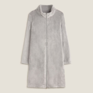 Bata polar capucha Yanu color gris Poliéster