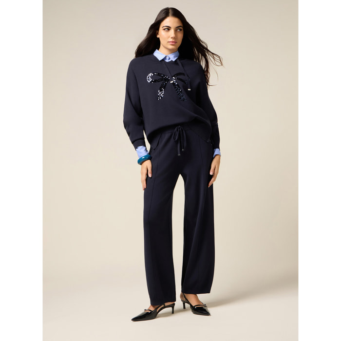 Oltre - Pantalones joggers de punto - Azul