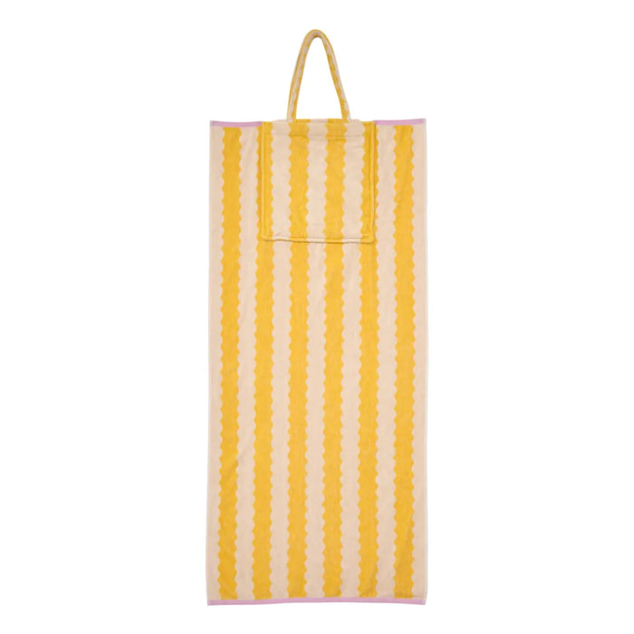 Serviette avec sac de rangement Poolside 70x150cm jaune