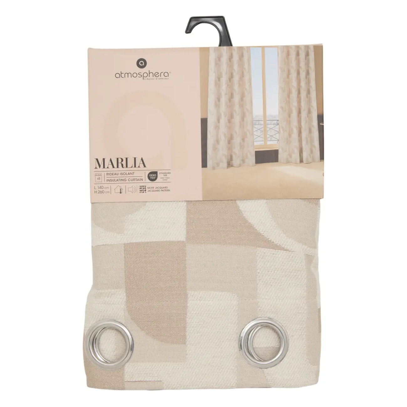 Rideau enfant Marlia 140x260cm géométrique