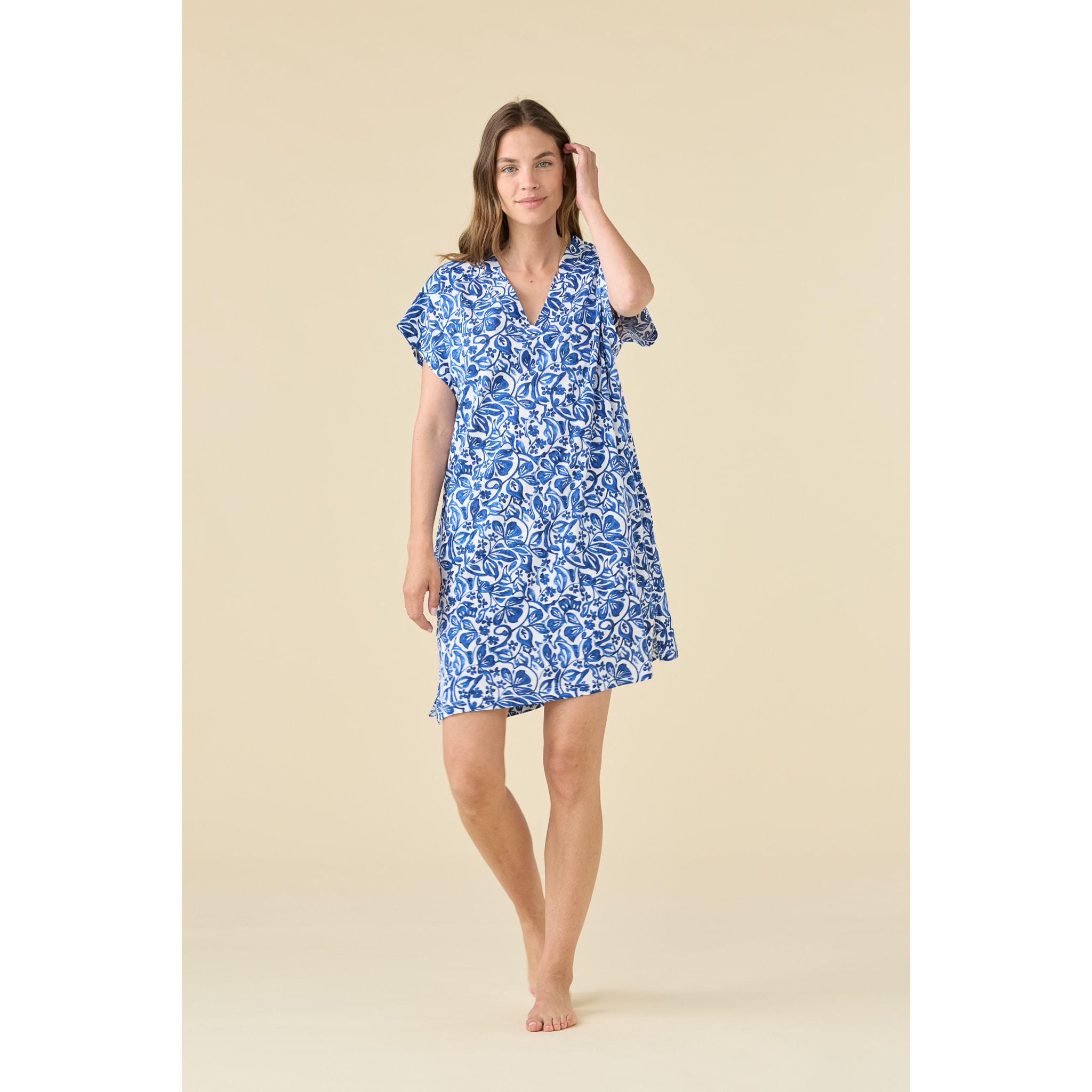 Abitino donna estivo in cotone articolo azule. Noidinotte