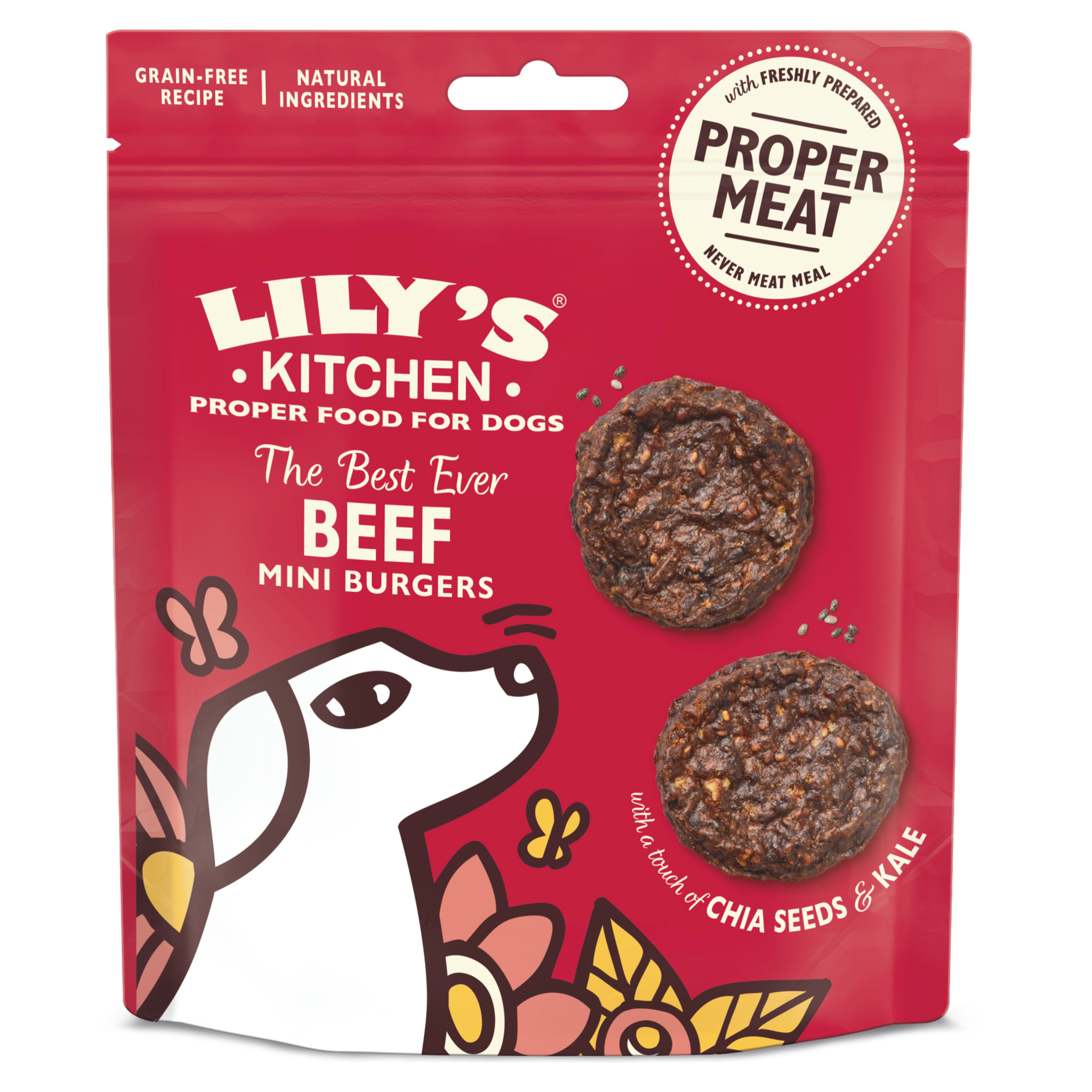 Lily's Kitchen Chien Burgers au boeuf 70g - Lot de 8