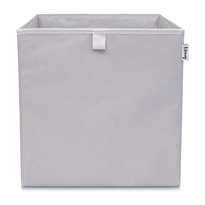 Boîte de rangement coloris gris clair, compatible avec l'étagère IKEA KALLAX Lifeney