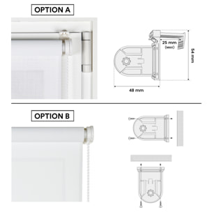 Enrollable CLIP&FIX SCREEN Blanco nieve