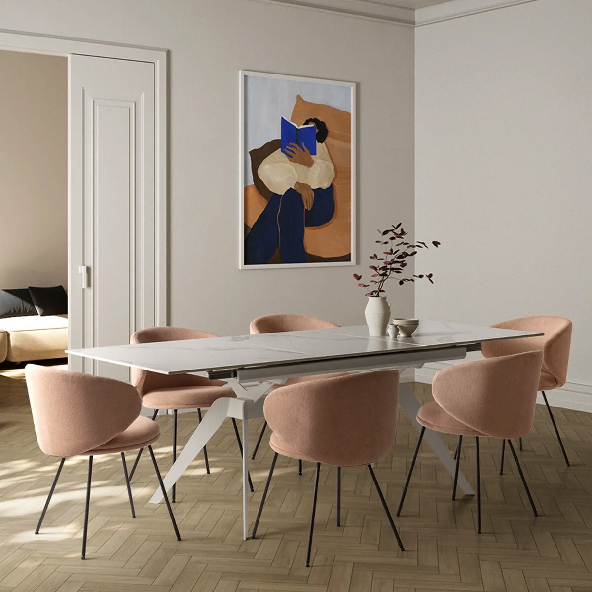 Lot de 2 chaises en tissu - COCOON