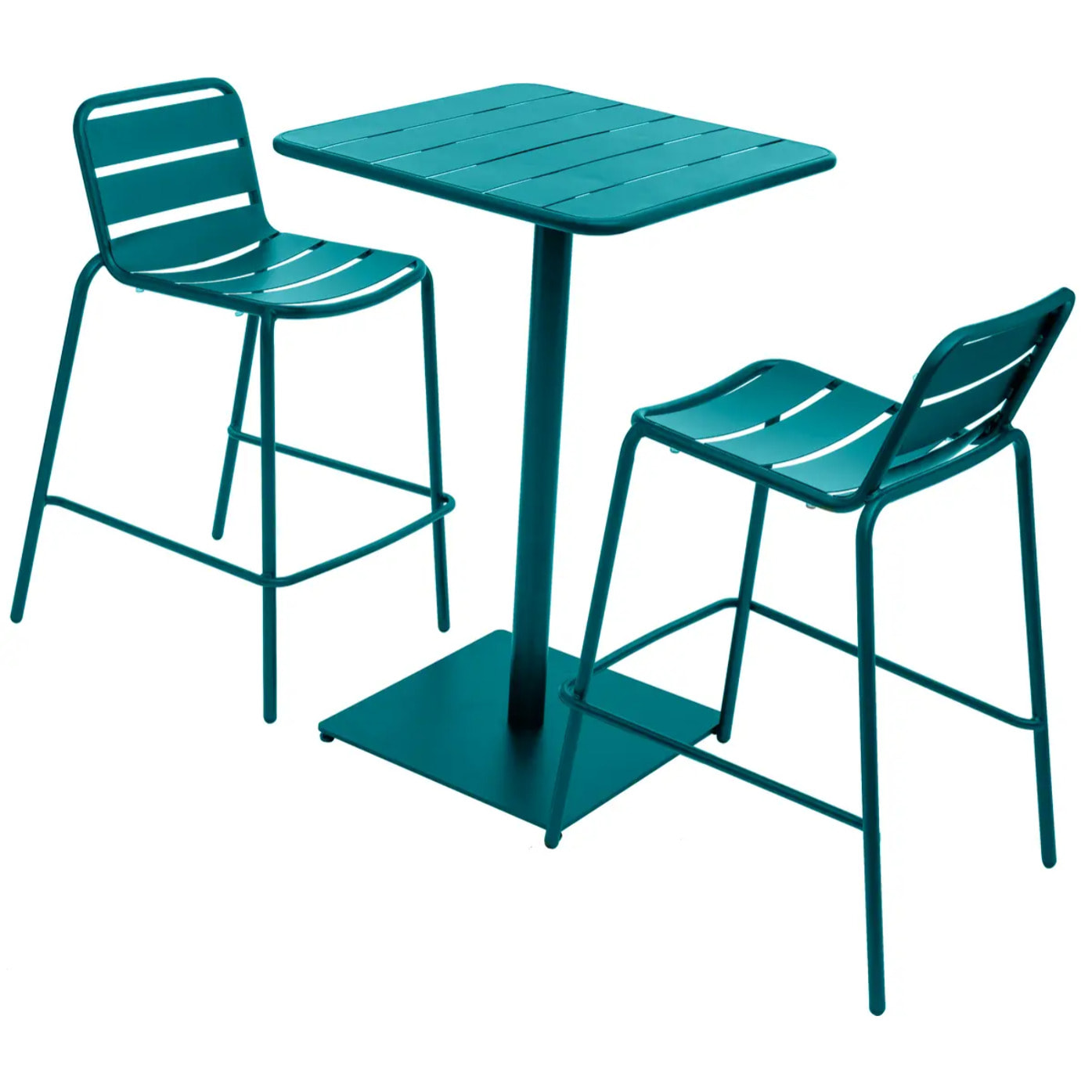 Table haute de jardin Phuket Bleu canard