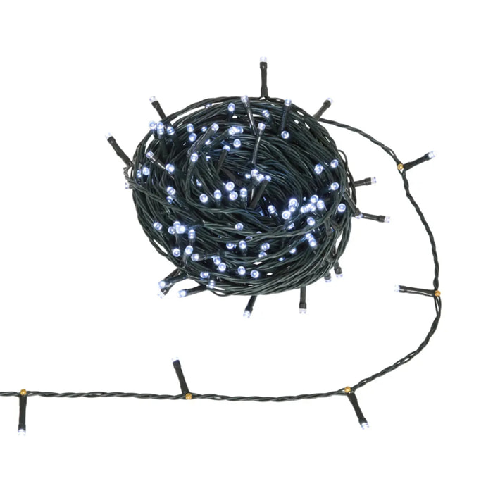 Guirlande lumineuse extérieure solaire 200 LED blanc froid l.20m